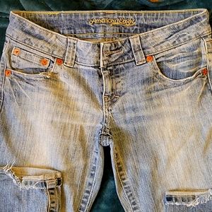 American Eagle Size 6 short jeans wide leg